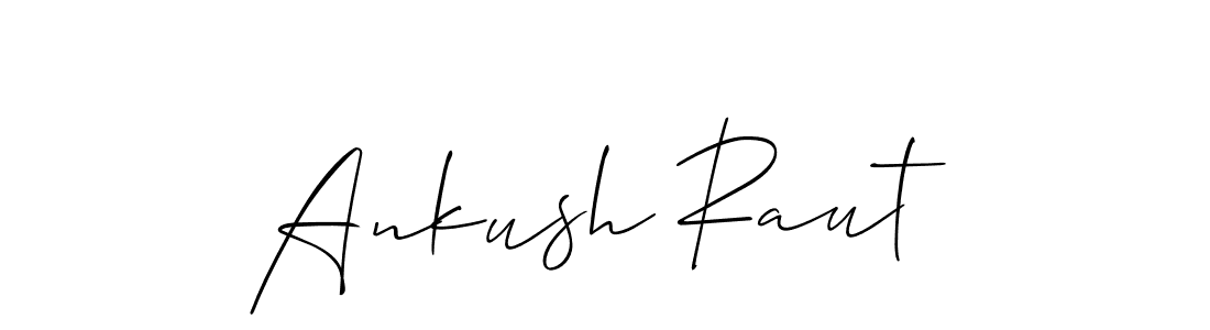 You should practise on your own different ways (Allison_Script) to write your name (Ankush Raut) in signature. don't let someone else do it for you. Ankush Raut signature style 2 images and pictures png