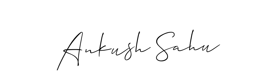 Make a beautiful signature design for name Ankush Sahu. With this signature (Allison_Script) style, you can create a handwritten signature for free. Ankush Sahu signature style 2 images and pictures png