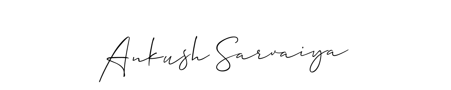 Use a signature maker to create a handwritten signature online. With this signature software, you can design (Allison_Script) your own signature for name Ankush Sarvaiya. Ankush Sarvaiya signature style 2 images and pictures png
