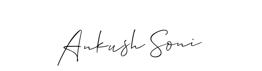 You should practise on your own different ways (Allison_Script) to write your name (Ankush Soni) in signature. don't let someone else do it for you. Ankush Soni signature style 2 images and pictures png