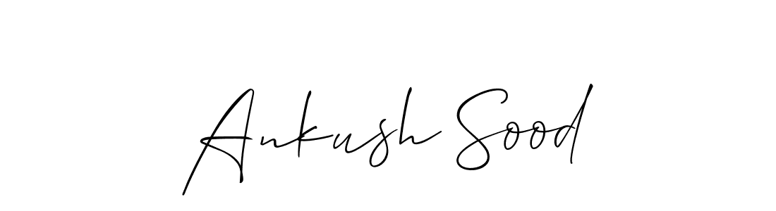 How to make Ankush Sood name signature. Use Allison_Script style for creating short signs online. This is the latest handwritten sign. Ankush Sood signature style 2 images and pictures png
