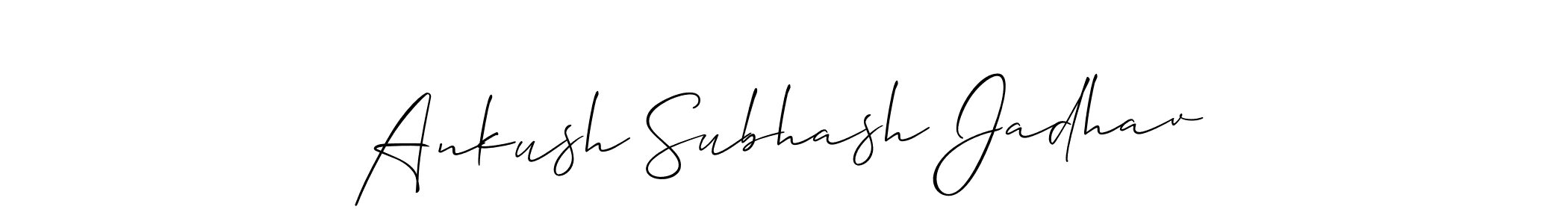 How to Draw Ankush Subhash Jadhav signature style? Allison_Script is a latest design signature styles for name Ankush Subhash Jadhav. Ankush Subhash Jadhav signature style 2 images and pictures png