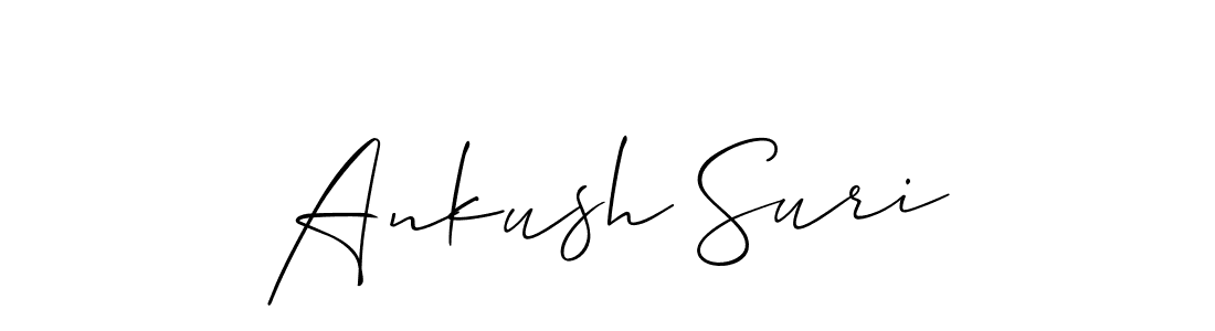 How to make Ankush Suri name signature. Use Allison_Script style for creating short signs online. This is the latest handwritten sign. Ankush Suri signature style 2 images and pictures png