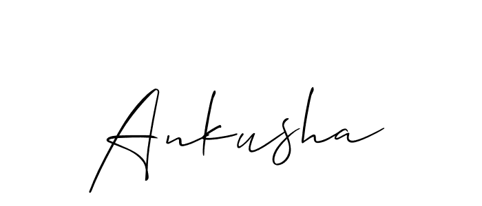 The best way (Allison_Script) to make a short signature is to pick only two or three words in your name. The name Ankusha include a total of six letters. For converting this name. Ankusha signature style 2 images and pictures png