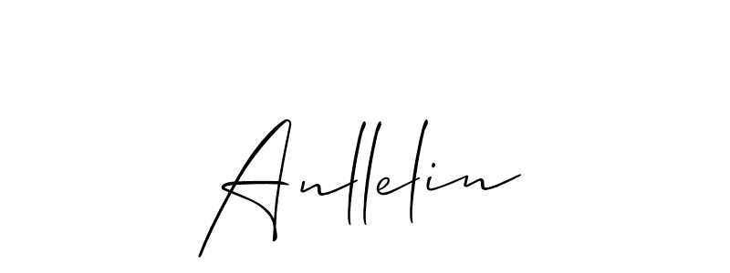 Design your own signature with our free online signature maker. With this signature software, you can create a handwritten (Allison_Script) signature for name Anllelin. Anllelin signature style 2 images and pictures png