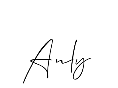 Make a beautiful signature design for name Anly. Use this online signature maker to create a handwritten signature for free. Anly signature style 2 images and pictures png