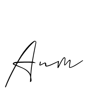 Design your own signature with our free online signature maker. With this signature software, you can create a handwritten (Allison_Script) signature for name Anm. Anm signature style 2 images and pictures png