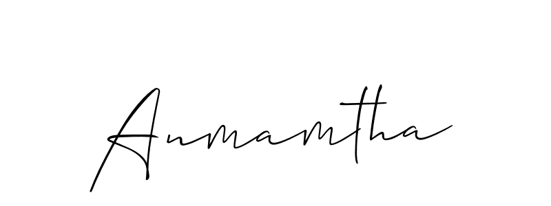 Design your own signature with our free online signature maker. With this signature software, you can create a handwritten (Allison_Script) signature for name Anmamtha. Anmamtha signature style 2 images and pictures png