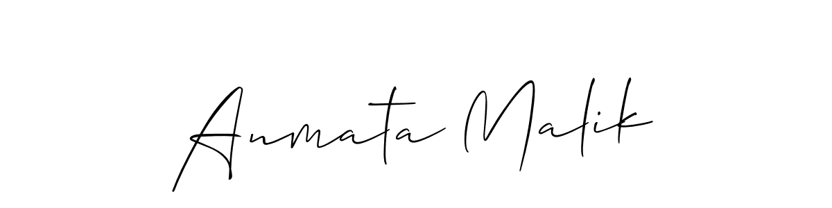 Design your own signature with our free online signature maker. With this signature software, you can create a handwritten (Allison_Script) signature for name Anmata Malik. Anmata Malik signature style 2 images and pictures png