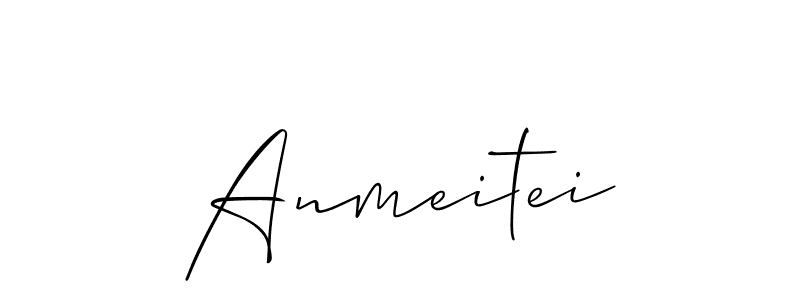 The best way (Allison_Script) to make a short signature is to pick only two or three words in your name. The name Anmeitei include a total of six letters. For converting this name. Anmeitei signature style 2 images and pictures png
