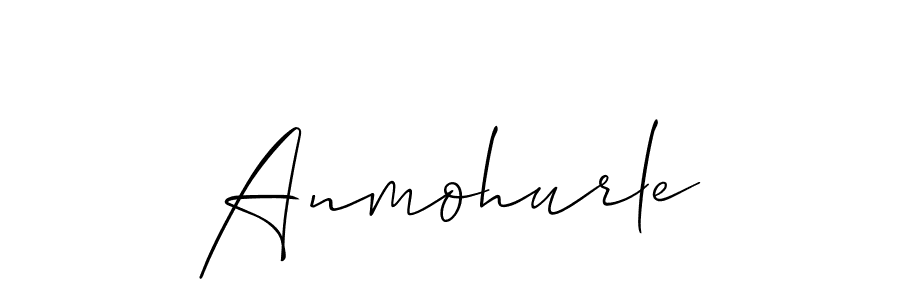 It looks lik you need a new signature style for name Anmohurle. Design unique handwritten (Allison_Script) signature with our free signature maker in just a few clicks. Anmohurle signature style 2 images and pictures png