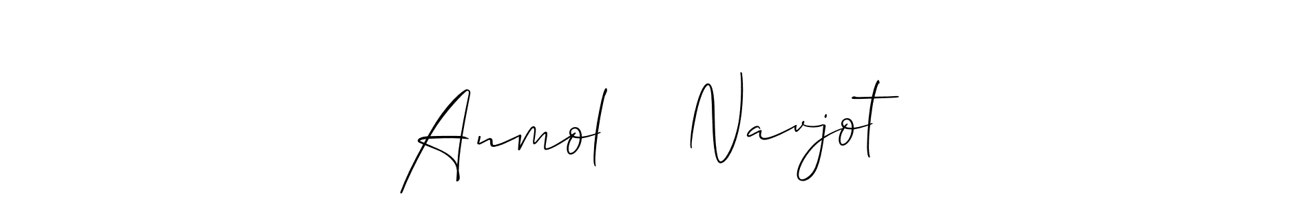 Create a beautiful signature design for name Anmol ❤️ Navjot. With this signature (Allison_Script) fonts, you can make a handwritten signature for free. Anmol ❤️ Navjot signature style 2 images and pictures png