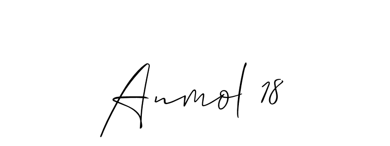 How to make Anmol 18 signature? Allison_Script is a professional autograph style. Create handwritten signature for Anmol 18 name. Anmol 18 signature style 2 images and pictures png