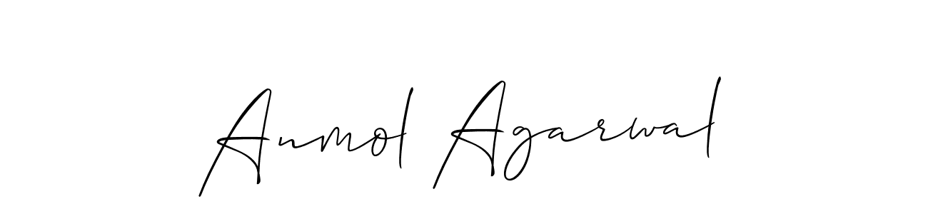 Use a signature maker to create a handwritten signature online. With this signature software, you can design (Allison_Script) your own signature for name Anmol Agarwal. Anmol Agarwal signature style 2 images and pictures png