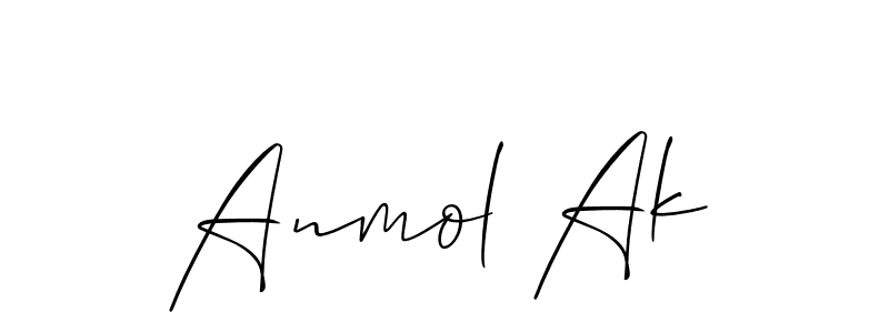Design your own signature with our free online signature maker. With this signature software, you can create a handwritten (Allison_Script) signature for name Anmol Ak. Anmol Ak signature style 2 images and pictures png