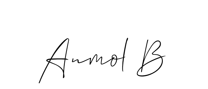 Make a beautiful signature design for name Anmol B. Use this online signature maker to create a handwritten signature for free. Anmol B signature style 2 images and pictures png