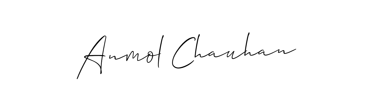 How to make Anmol Chauhan name signature. Use Allison_Script style for creating short signs online. This is the latest handwritten sign. Anmol Chauhan signature style 2 images and pictures png