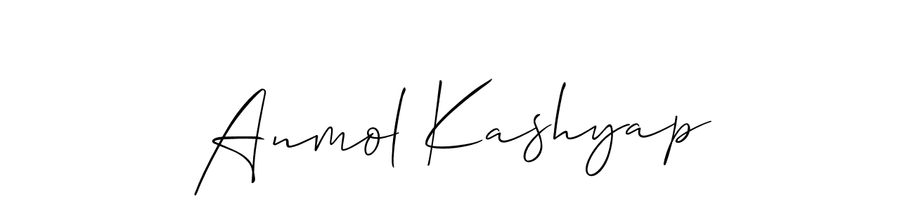 Anmol Kashyap stylish signature style. Best Handwritten Sign (Allison_Script) for my name. Handwritten Signature Collection Ideas for my name Anmol Kashyap. Anmol Kashyap signature style 2 images and pictures png