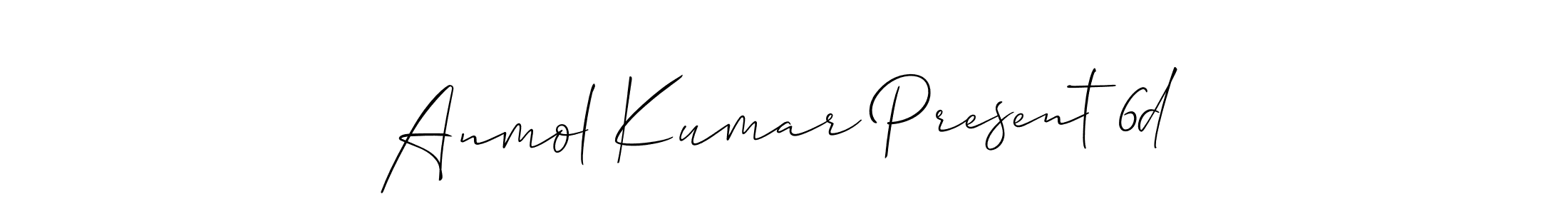 How to make Anmol Kumar Present 6d name signature. Use Allison_Script style for creating short signs online. This is the latest handwritten sign. Anmol Kumar Present 6d signature style 2 images and pictures png