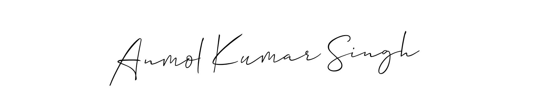 How to make Anmol Kumar Singh name signature. Use Allison_Script style for creating short signs online. This is the latest handwritten sign. Anmol Kumar Singh signature style 2 images and pictures png