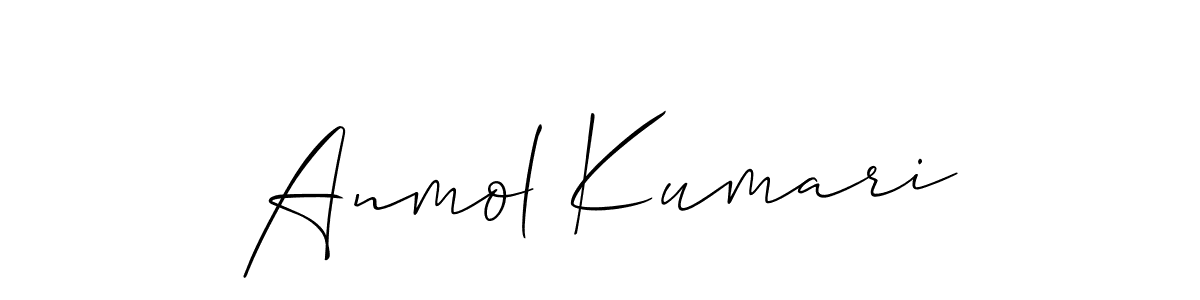 Similarly Allison_Script is the best handwritten signature design. Signature creator online .You can use it as an online autograph creator for name Anmol Kumari. Anmol Kumari signature style 2 images and pictures png