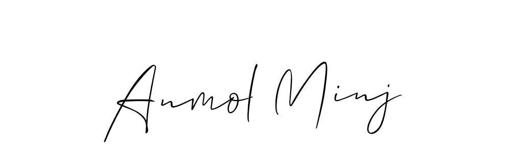 Design your own signature with our free online signature maker. With this signature software, you can create a handwritten (Allison_Script) signature for name Anmol Minj. Anmol Minj signature style 2 images and pictures png