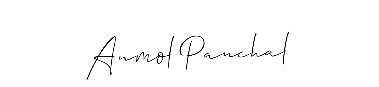 It looks lik you need a new signature style for name Anmol Panchal. Design unique handwritten (Allison_Script) signature with our free signature maker in just a few clicks. Anmol Panchal signature style 2 images and pictures png