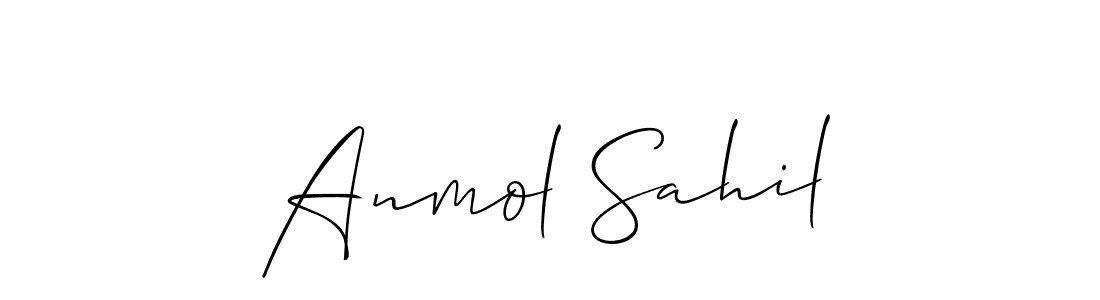 Best and Professional Signature Style for Anmol Sahil. Allison_Script Best Signature Style Collection. Anmol Sahil signature style 2 images and pictures png