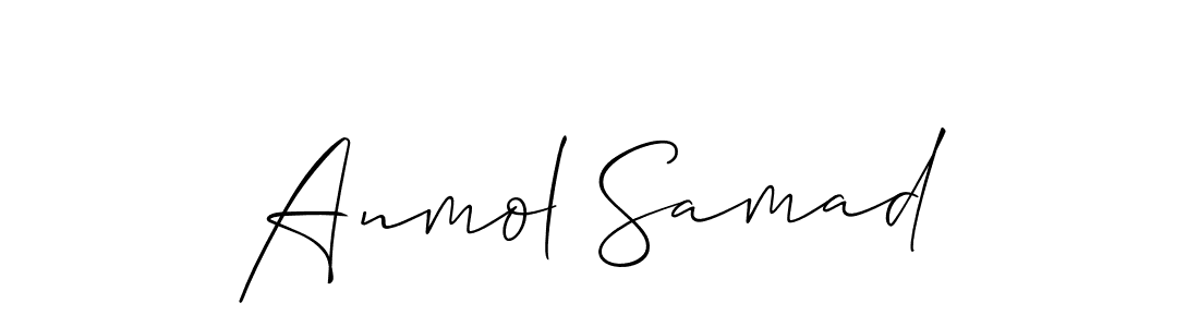 if you are searching for the best signature style for your name Anmol Samad. so please give up your signature search. here we have designed multiple signature styles  using Allison_Script. Anmol Samad signature style 2 images and pictures png