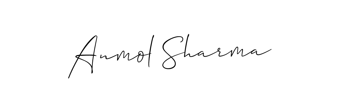 It looks lik you need a new signature style for name Anmol Sharma. Design unique handwritten (Allison_Script) signature with our free signature maker in just a few clicks. Anmol Sharma signature style 2 images and pictures png