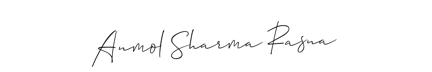 Design your own signature with our free online signature maker. With this signature software, you can create a handwritten (Allison_Script) signature for name Anmol Sharma Rasna. Anmol Sharma Rasna signature style 2 images and pictures png