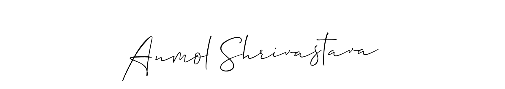 Use a signature maker to create a handwritten signature online. With this signature software, you can design (Allison_Script) your own signature for name Anmol Shrivastava. Anmol Shrivastava signature style 2 images and pictures png