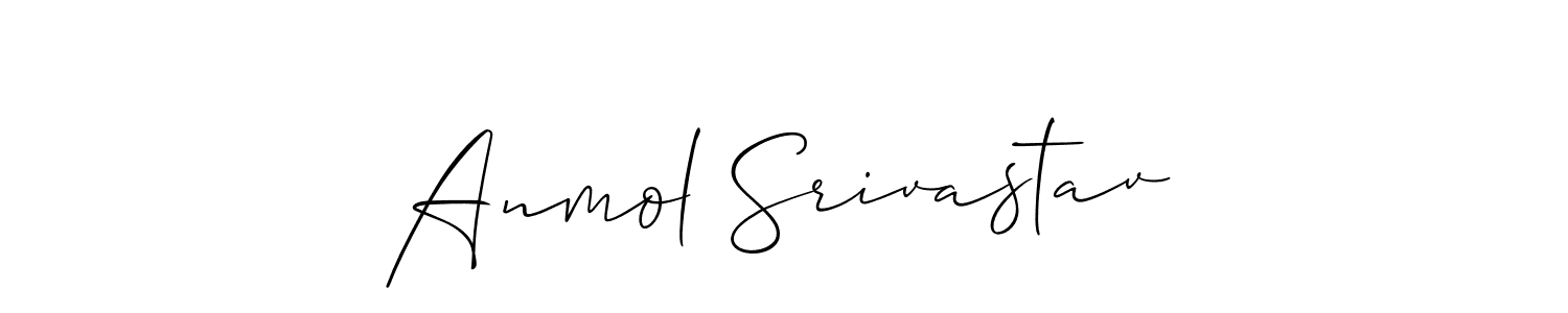 Use a signature maker to create a handwritten signature online. With this signature software, you can design (Allison_Script) your own signature for name Anmol Srivastav. Anmol Srivastav signature style 2 images and pictures png