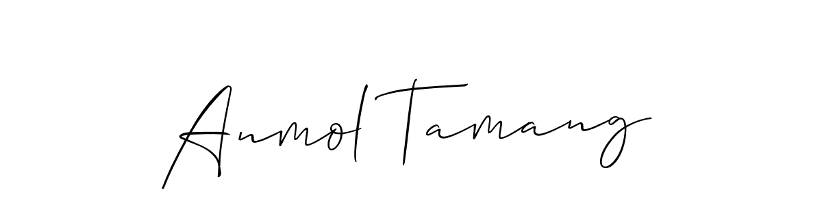 It looks lik you need a new signature style for name Anmol Tamang. Design unique handwritten (Allison_Script) signature with our free signature maker in just a few clicks. Anmol Tamang signature style 2 images and pictures png