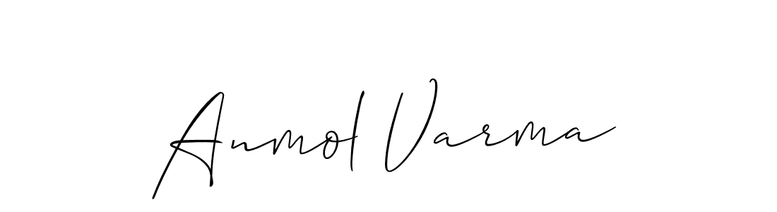 It looks lik you need a new signature style for name Anmol Varma. Design unique handwritten (Allison_Script) signature with our free signature maker in just a few clicks. Anmol Varma signature style 2 images and pictures png