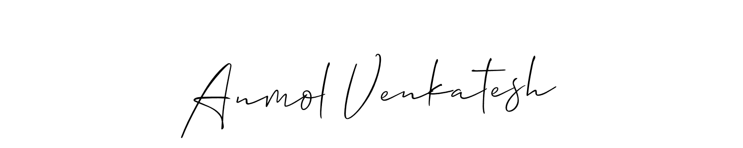 Also You can easily find your signature by using the search form. We will create Anmol Venkatesh name handwritten signature images for you free of cost using Allison_Script sign style. Anmol Venkatesh signature style 2 images and pictures png