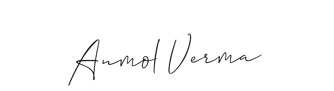 Also You can easily find your signature by using the search form. We will create Anmol Verma name handwritten signature images for you free of cost using Allison_Script sign style. Anmol Verma signature style 2 images and pictures png