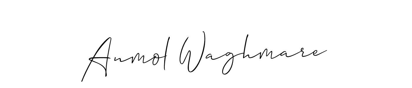 The best way (Allison_Script) to make a short signature is to pick only two or three words in your name. The name Anmol Waghmare include a total of six letters. For converting this name. Anmol Waghmare signature style 2 images and pictures png