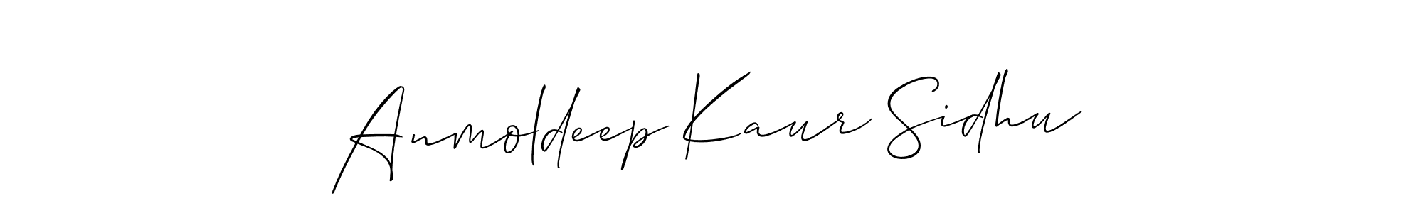 It looks lik you need a new signature style for name Anmoldeep Kaur Sidhu. Design unique handwritten (Allison_Script) signature with our free signature maker in just a few clicks. Anmoldeep Kaur Sidhu signature style 2 images and pictures png