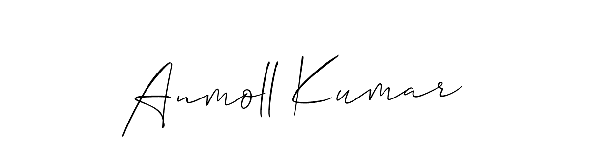 Also You can easily find your signature by using the search form. We will create Anmoll Kumar name handwritten signature images for you free of cost using Allison_Script sign style. Anmoll Kumar signature style 2 images and pictures png