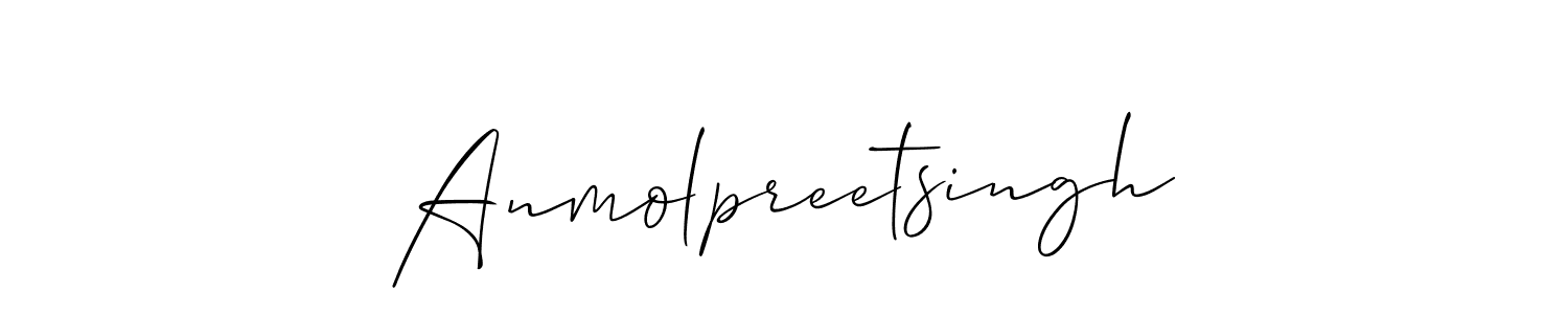 Similarly Allison_Script is the best handwritten signature design. Signature creator online .You can use it as an online autograph creator for name Anmolpreetsingh. Anmolpreetsingh signature style 2 images and pictures png