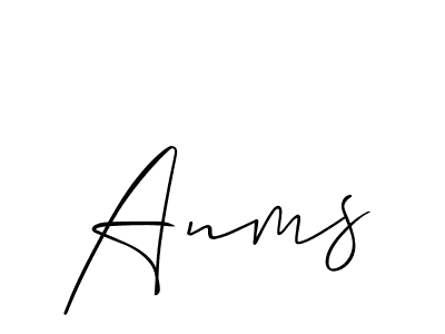 Also You can easily find your signature by using the search form. We will create Anms name handwritten signature images for you free of cost using Allison_Script sign style. Anms signature style 2 images and pictures png