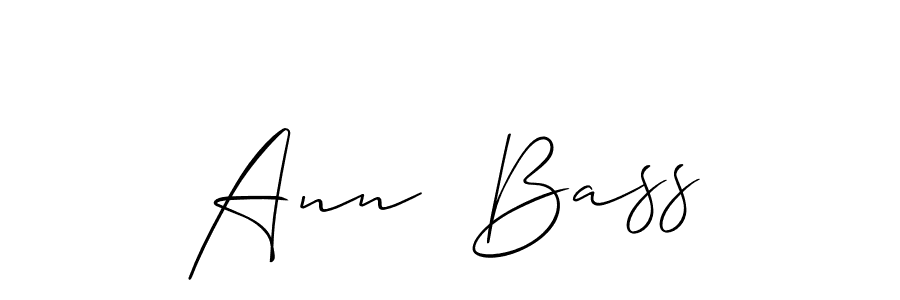 Use a signature maker to create a handwritten signature online. With this signature software, you can design (Allison_Script) your own signature for name Ann  Bass. Ann  Bass signature style 2 images and pictures png