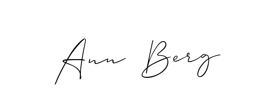 Use a signature maker to create a handwritten signature online. With this signature software, you can design (Allison_Script) your own signature for name Ann  Berg. Ann  Berg signature style 2 images and pictures png