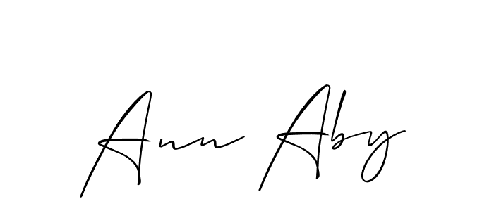 Ann Aby stylish signature style. Best Handwritten Sign (Allison_Script) for my name. Handwritten Signature Collection Ideas for my name Ann Aby. Ann Aby signature style 2 images and pictures png