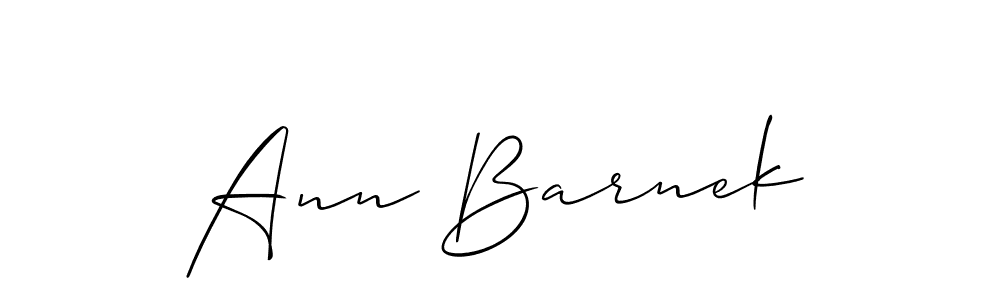 How to make Ann Barnek name signature. Use Allison_Script style for creating short signs online. This is the latest handwritten sign. Ann Barnek signature style 2 images and pictures png