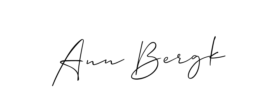 You should practise on your own different ways (Allison_Script) to write your name (Ann Bergk) in signature. don't let someone else do it for you. Ann Bergk signature style 2 images and pictures png