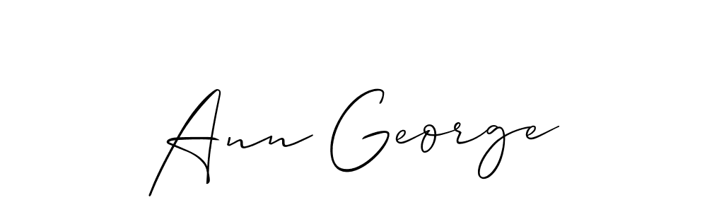 Design your own signature with our free online signature maker. With this signature software, you can create a handwritten (Allison_Script) signature for name Ann George. Ann George signature style 2 images and pictures png