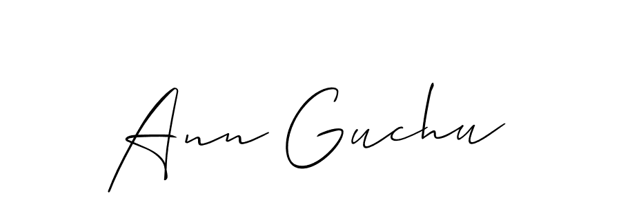 Once you've used our free online signature maker to create your best signature Allison_Script style, it's time to enjoy all of the benefits that Ann Guchu name signing documents. Ann Guchu signature style 2 images and pictures png