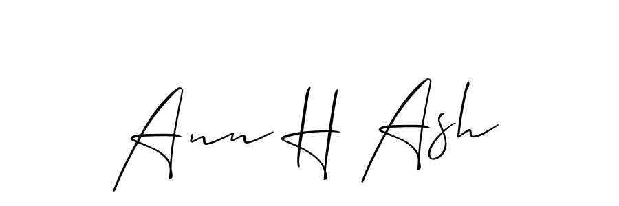 How to Draw Ann H Ash signature style? Allison_Script is a latest design signature styles for name Ann H Ash. Ann H Ash signature style 2 images and pictures png